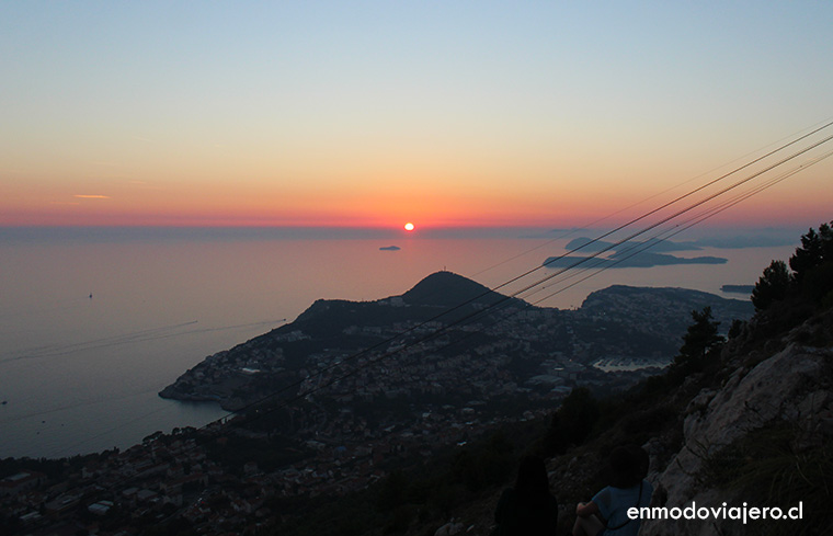 vista panorámica para ver el atardecer en Dubrovnik